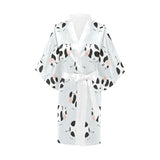 Cute cows pattern Women's Short Kimono Robe