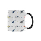 Cute helicopter star pattern Morphing Mug Heat Changing Mug