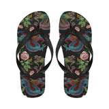Dragons flower pattern Unisex Flip Flops