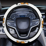 Cute beagle dog sleeping pattern Car Steering Wheel Cover