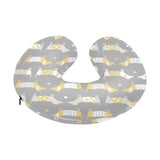 Cute dachshund dog pattern U-Shaped Travel Neck Pillow