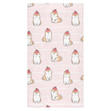 Cute Shiba Inu Dog Apple pattern Bath Towel