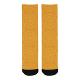 Orange traditional indian element pattern Crew Socks