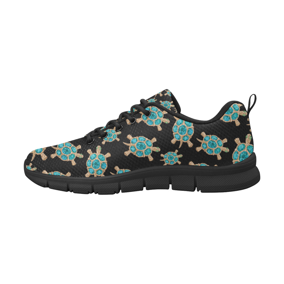 Sea turtle blue stone pattern Men's Sneaker Shoes