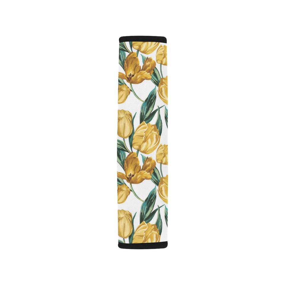 yellow tulips pattern Car Seat Belt Cover
