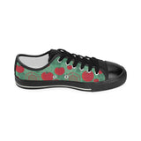 Tomato design pattern Kids' Boys' Girls' Low Top Canvas Shoes Black