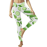 cucumber whole slices pattern Women's Legging Fulfilled In US