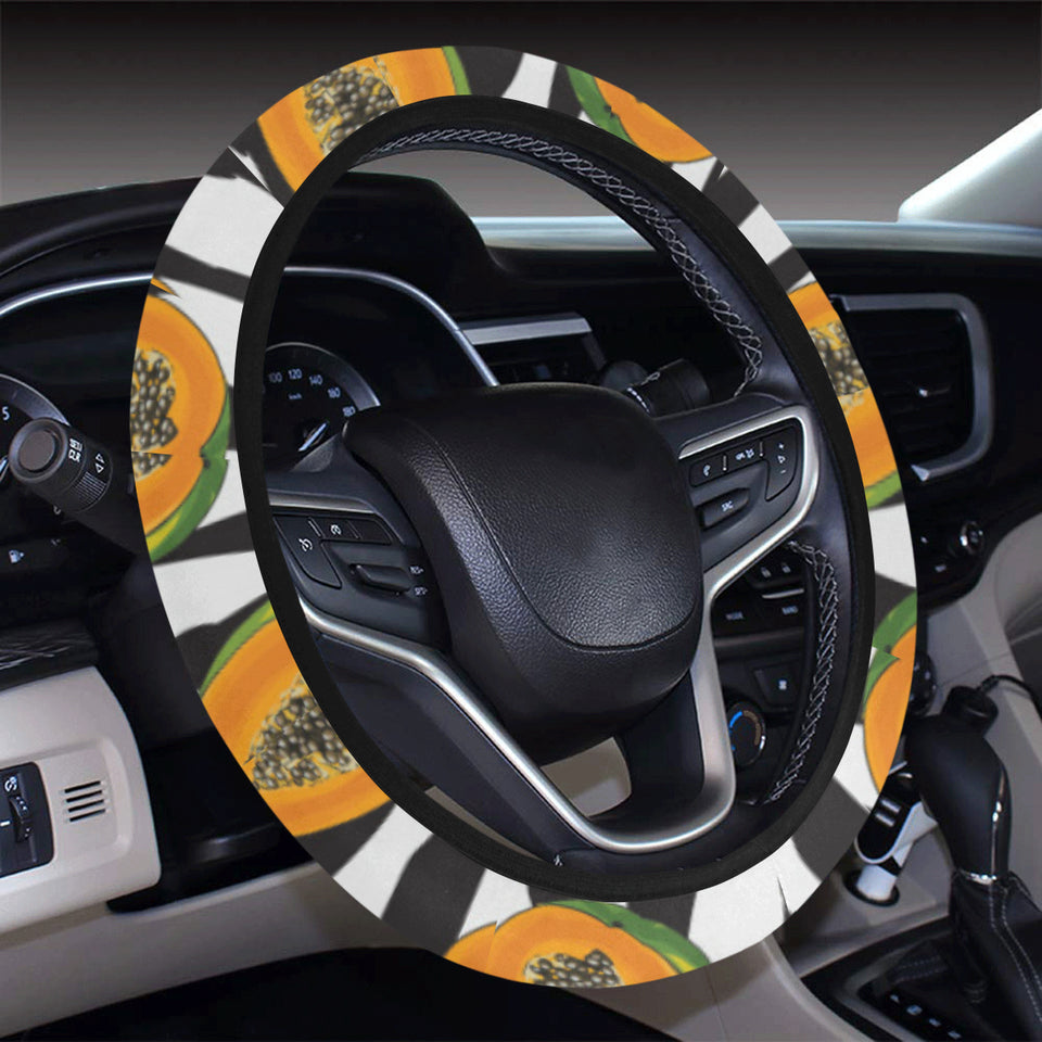 papaya design pattern Car Steering Wheel Cover