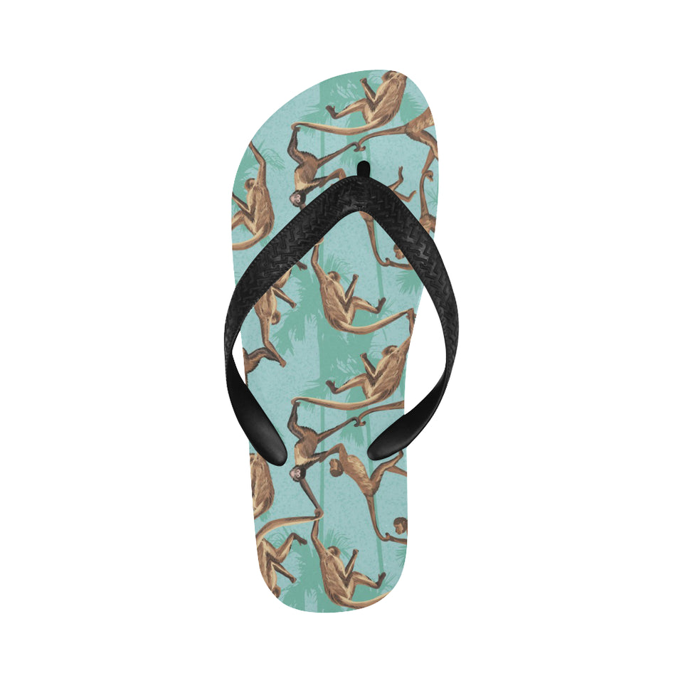 Monkey Palm tree background Unisex Flip Flops