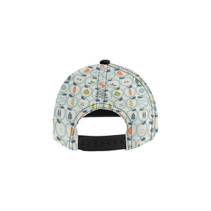 apples leaves pattern All Over Print Snapback Cap