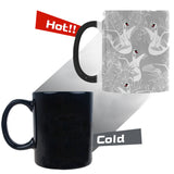 white swan gray background Morphing Mug Heat Changing Mug
