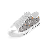 Halloween design pattern Men's Low Top Shoes White