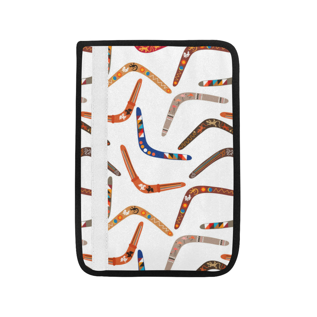 Boomerang Australian aboriginal ornament pattern Car Seat Belt Cover