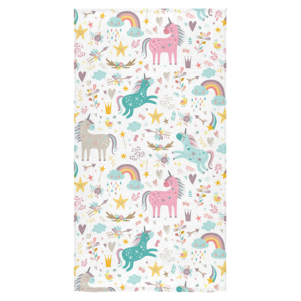 Colorful unicorn pattern Bath Towel
