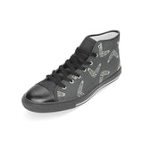 Hand drawn boomerang Australian aboriginal ornamen Women's High Top Canvas Shoes Black