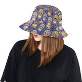 Sugar skull flower pattern Unisex Bucket Hat