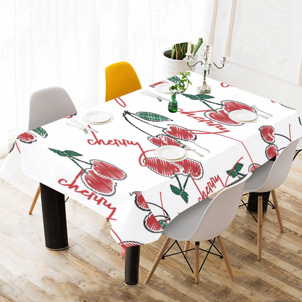 Hand drawn cherry pattern Tablecloth