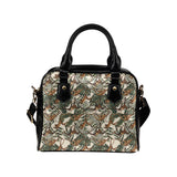 Monkey tropical leaves background Shoulder Handbag