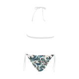Japanese wave pattern Sexy Bikinis Two-Piece Swimsuits