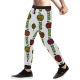 colorful apples leave zebra stripe Unisex Casual Sweatpants
