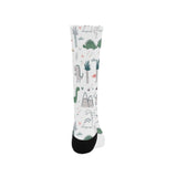 Cute cartoon dinosaurs tree pattern Crew Socks