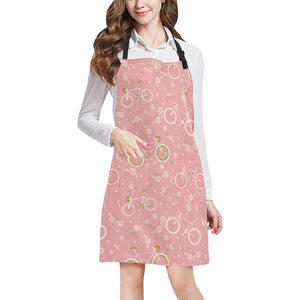 Bicycle Pattern Print Design 02 All Over Print Adjustable Apron