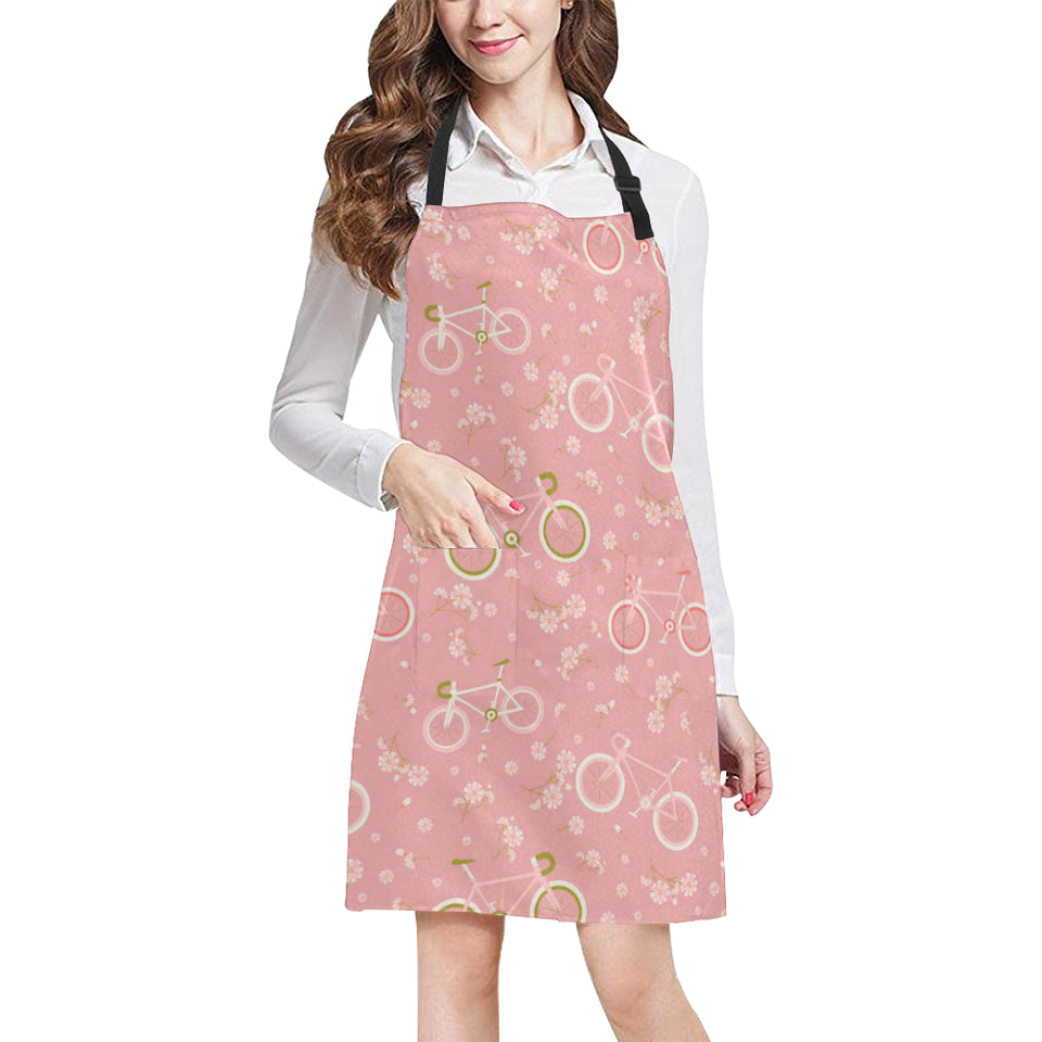 Bicycle Pattern Print Design 02 All Over Print Adjustable Apron