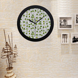 Sketch funny frog pattern Elegant Black Wall Clock