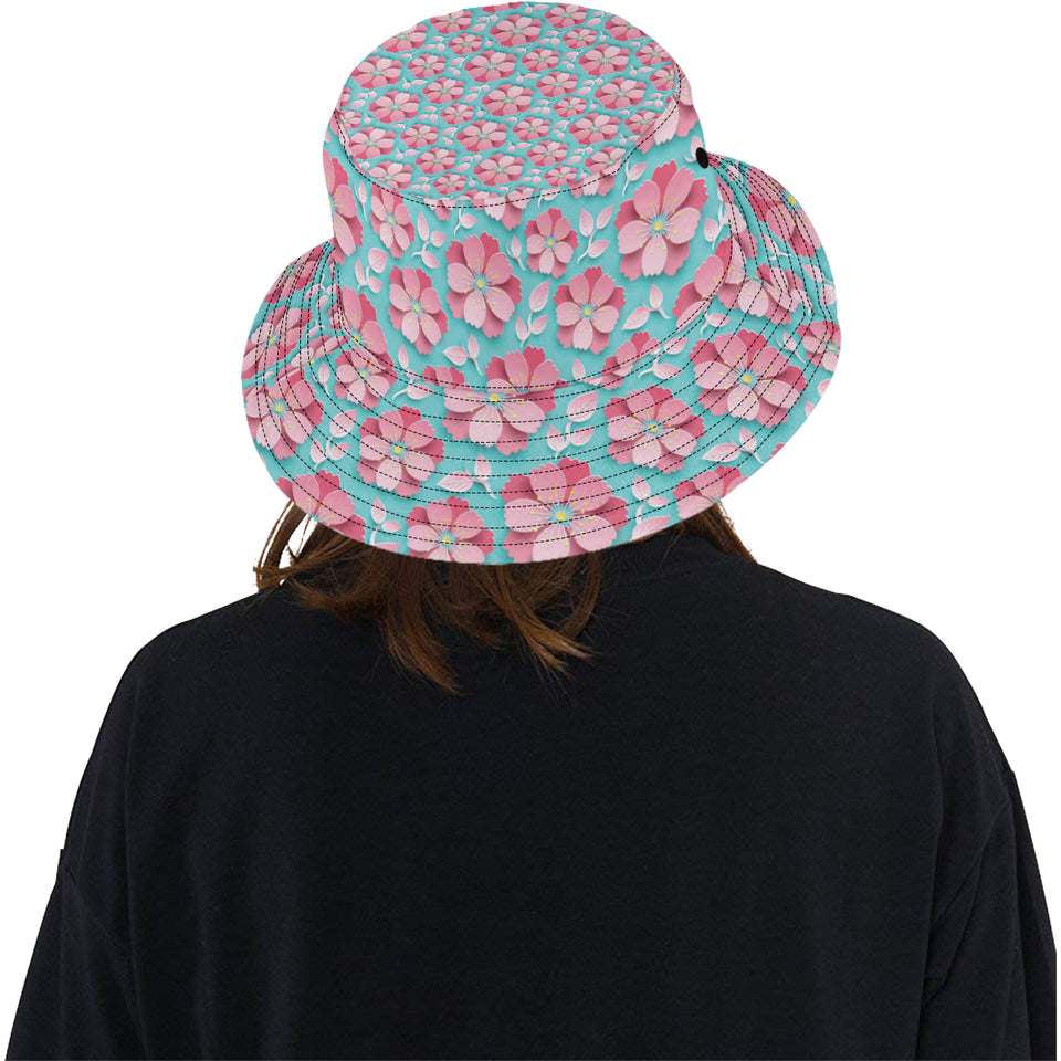 3D sakura cherry blossom pattern Unisex Bucket Hat