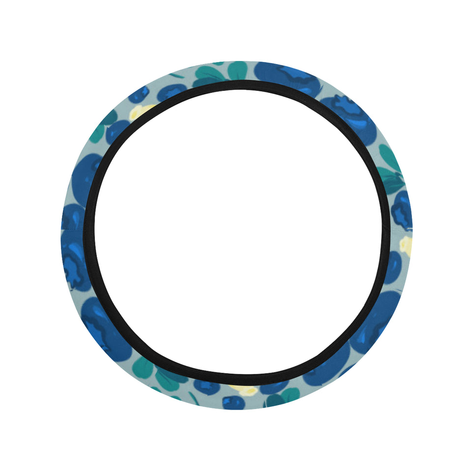 blueberry design pattern Car Steering Wheel Cover
