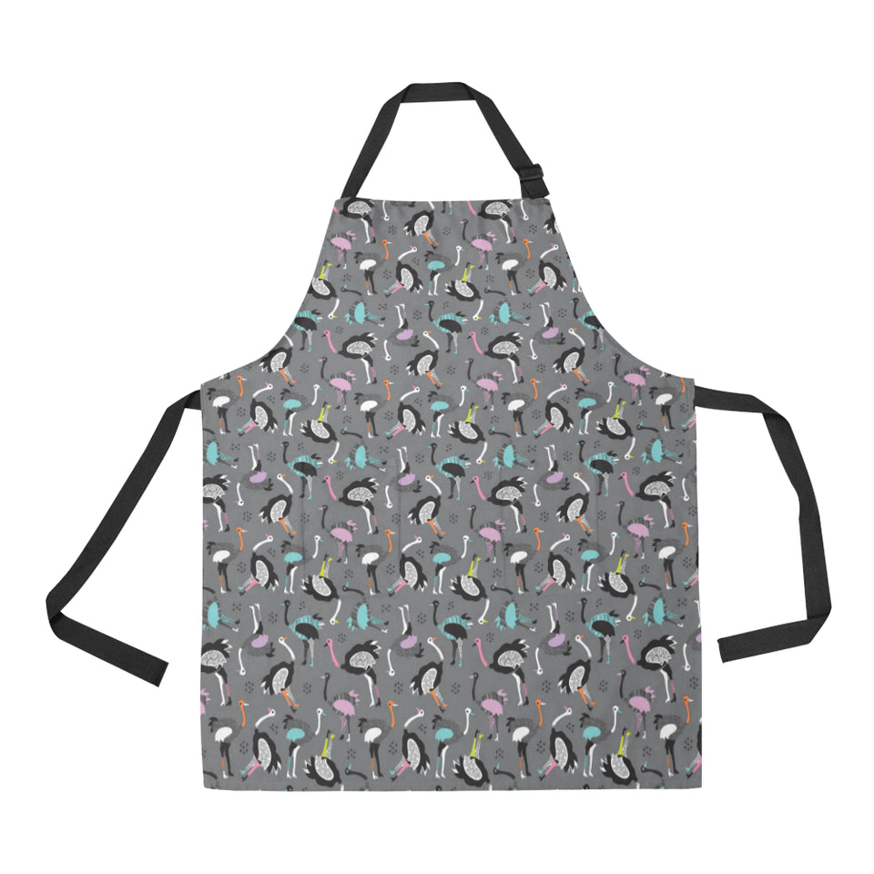 Ostrich Pattern Print Design 01 All Over Print Adjustable Apron