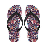 Elephant indian style ornament pattern Unisex Flip Flops