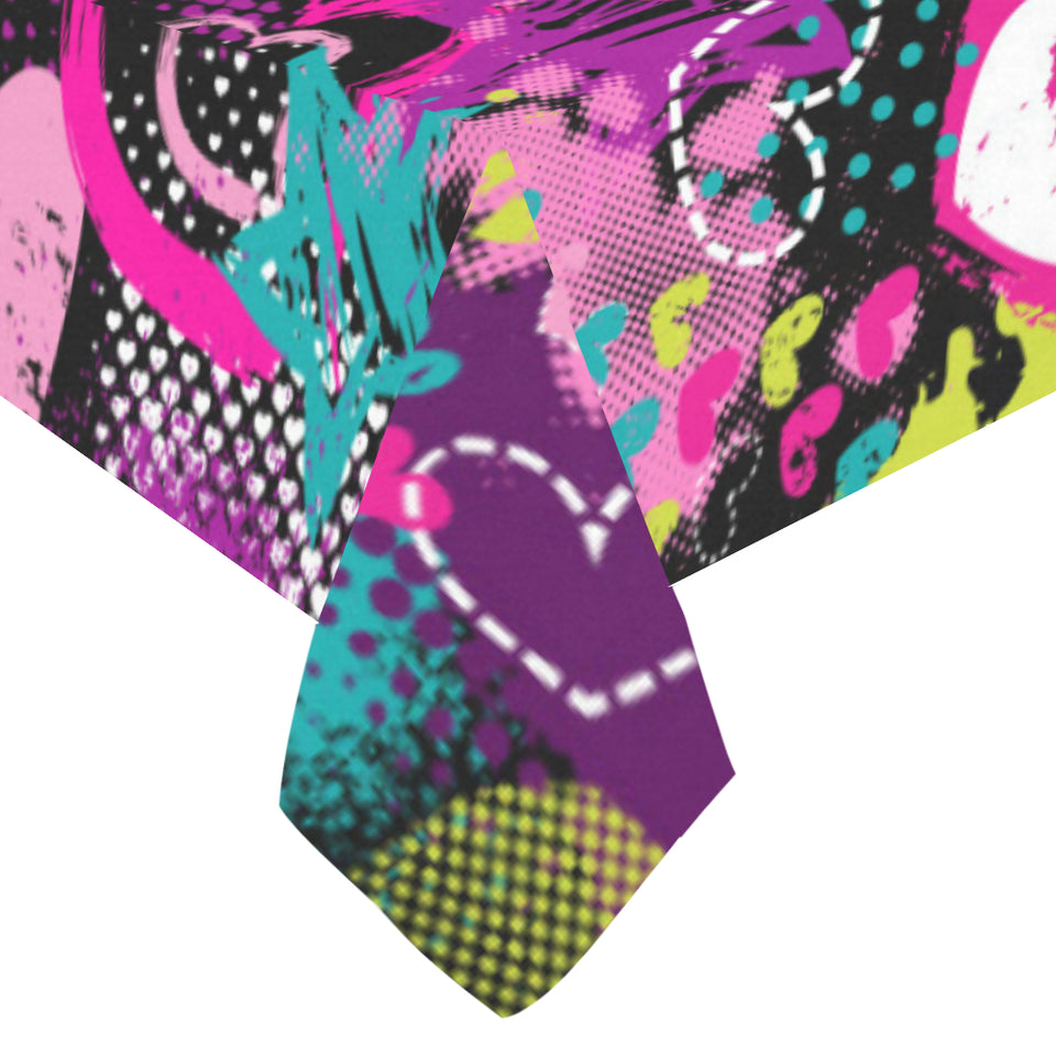 heart dot wave star creative design pattern Tablecloth