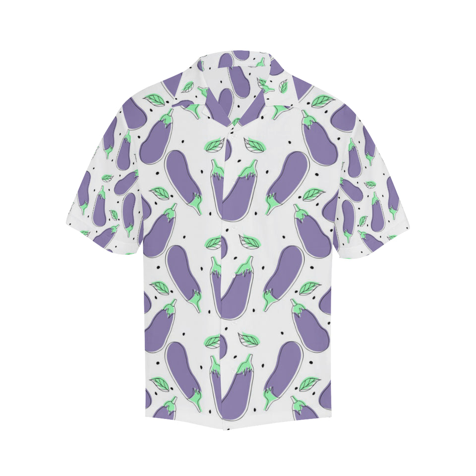 Eggplant Pattern Print Design 05 Men's All Over Print Hawaiian Shirt (Model T58)