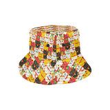 Colorful Maneki neko cat pattern Unisex Bucket Hat