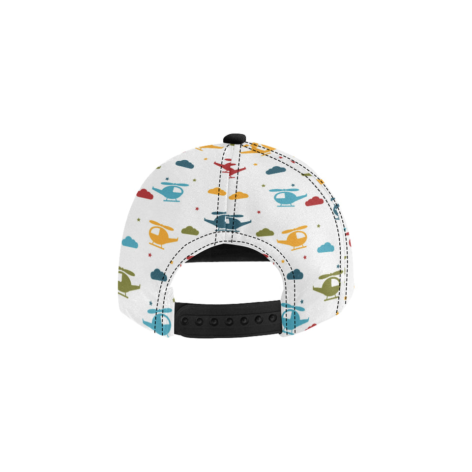 Colorful helicopter pattern All Over Print Snapback Cap