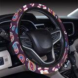 Elephant indian style ornament pattern Car Steering Wheel Cover