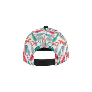 Watercolor bowling pattern All Over Print Snapback Cap