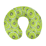 Slices of Lime design pattern U-Shaped Travel Neck Pillow