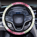 Hand drawn butterfly rose Car Steering Wheel Cover