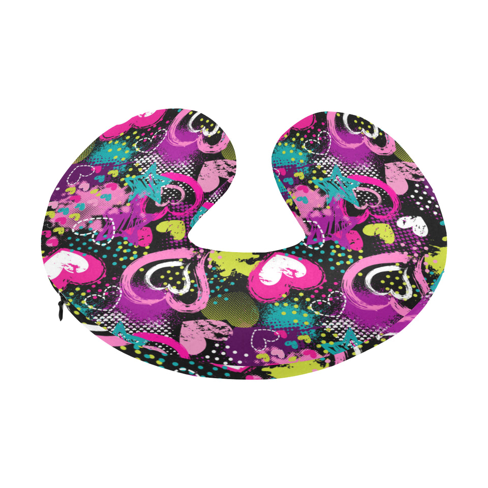 heart dot wave star creative design pattern U-Shaped Travel Neck Pillow