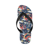 Blue red dragon cloud pattern Unisex Flip Flops