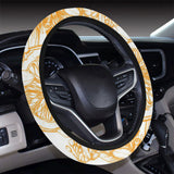 hand drawn orange fruit pattern Car Steering Wheel Cover