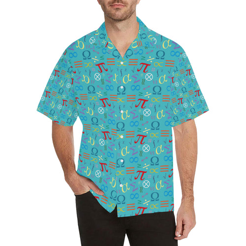 Math Pattern Print Design 02 Men's All Over Print Hawaiian Shirt (Model T58)