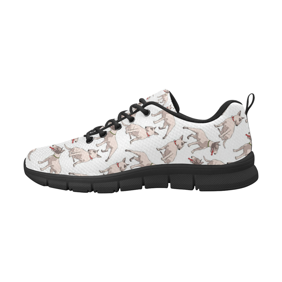 Bull Terrier Pattern Print Design 04 Men's Breathable Sneakers ( Model 055)