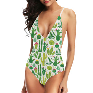 Cactus pattern copy Women's One-Piece Swimsuit