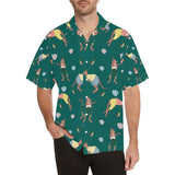 Kangaroo leaves pattern Men's All Over Print Hawaiian Shirt