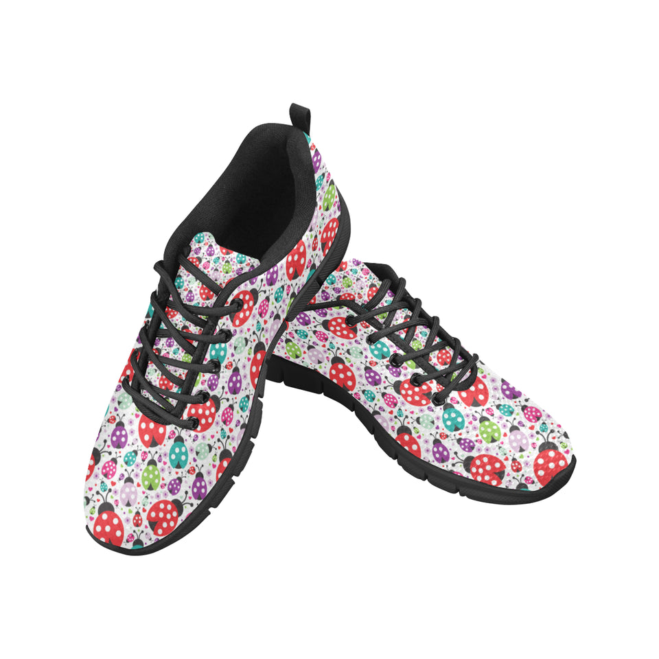 Ladybug Pattern Print Design 03 Men's Breathable Sneakers ( Model 055)