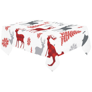 Deer tree snowflakes chrismas pattern Tablecloth