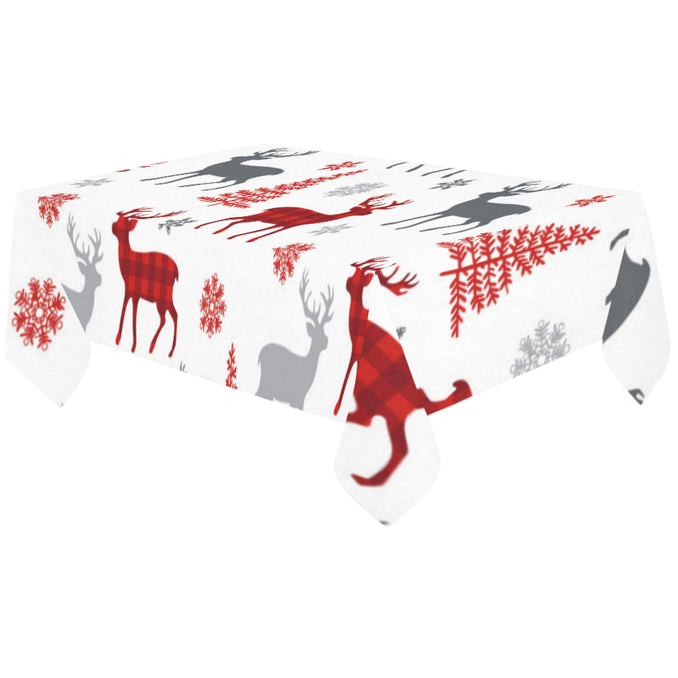 Deer tree snowflakes chrismas pattern Tablecloth